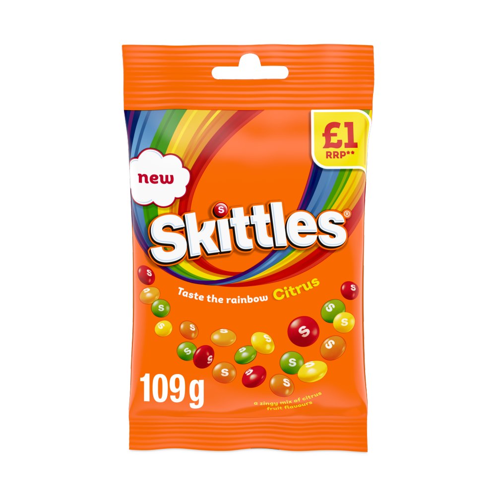 Skittles Citrus 109g - Case of 14 (UK)