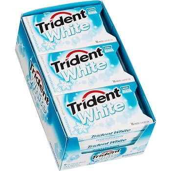Trident White Wintergreen Gum 16pc - 9ct (USA)