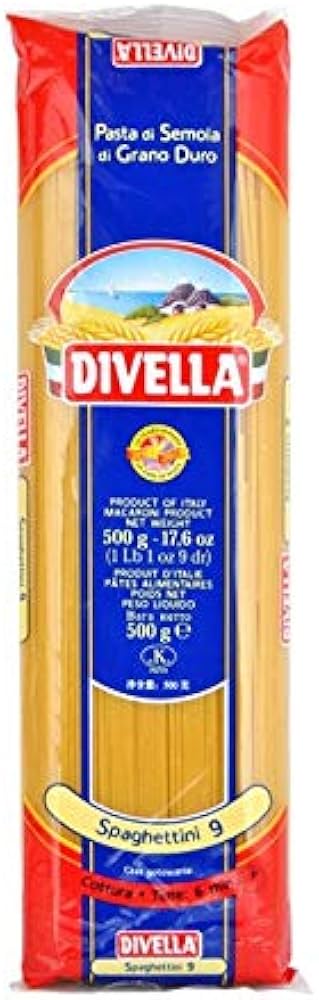 Divella Pasta Spaghettini 500g - Case of 24 (Italy)