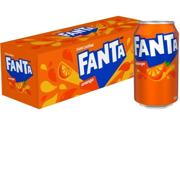 Fanta Orange Caffeine Free 355ml - Case of 12