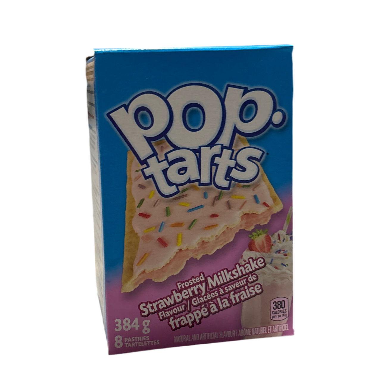 Pop Tarts Frosted Strawberry Milkshake 384g - Box of 8 Pastries