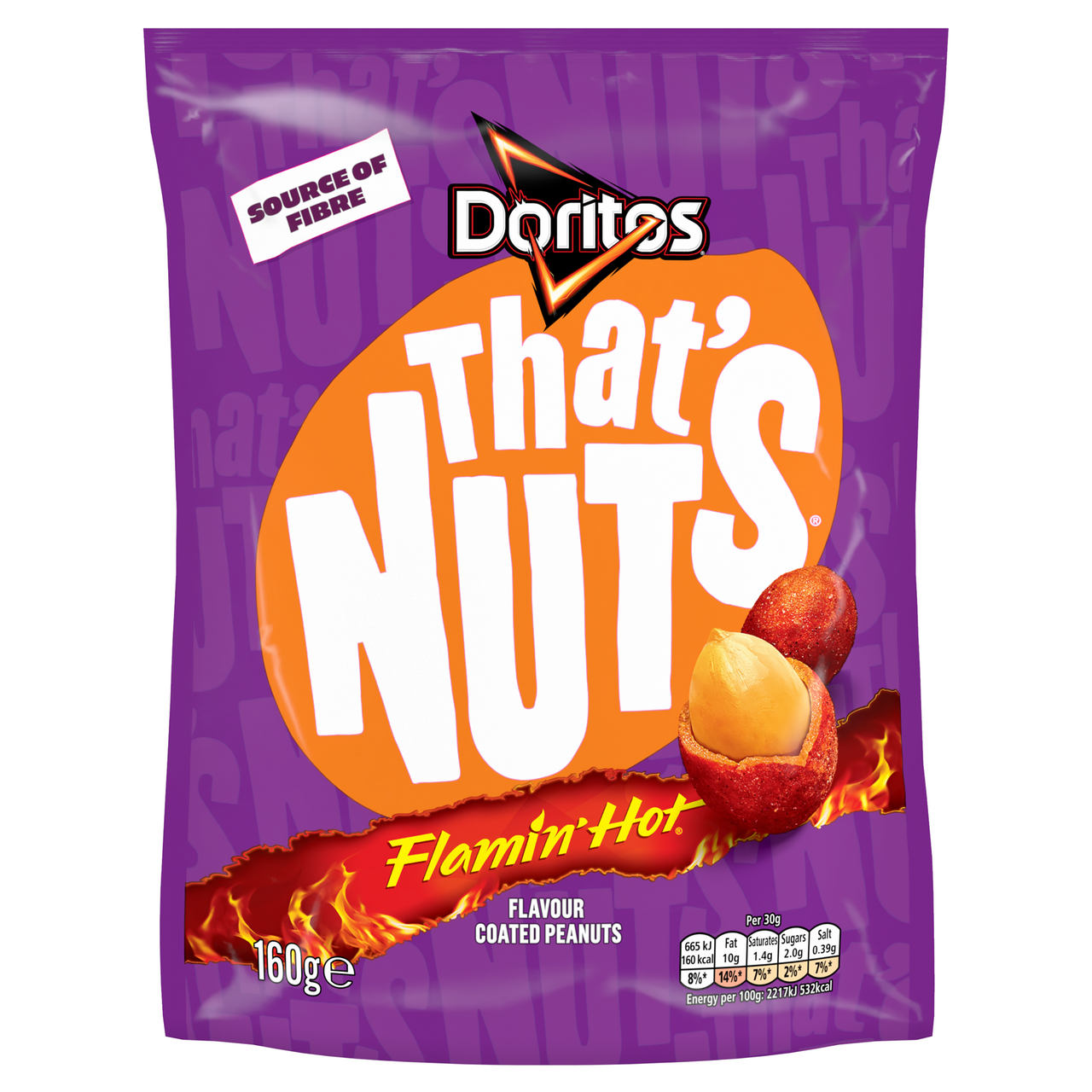 Doritos That's Nuts Flamin' Hot 160g - Case of 8