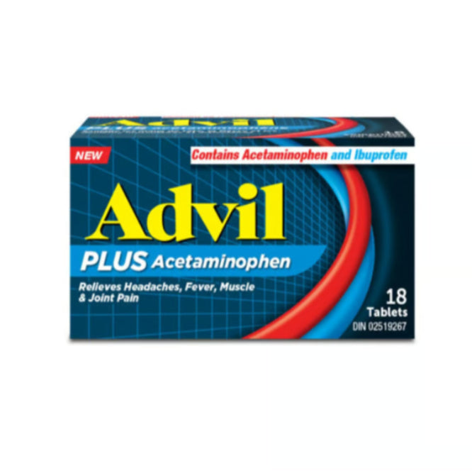 Advil Plus Acetaminophen 125 + 250mg 18 Tablets - 6ct
