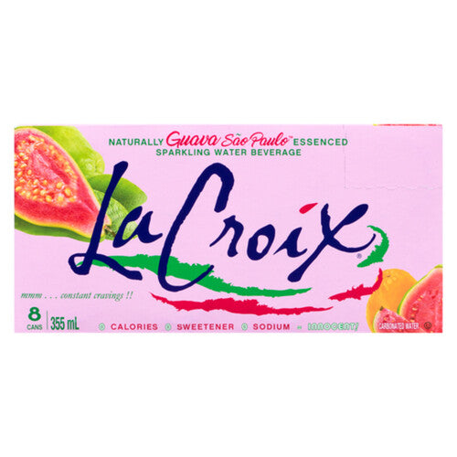 La Croix Naturally Sparkling Water Guava 355ml (8 pack)