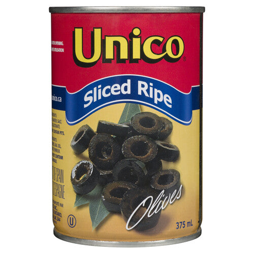 Unico Sliced Black Olives 375ml - Case of 24