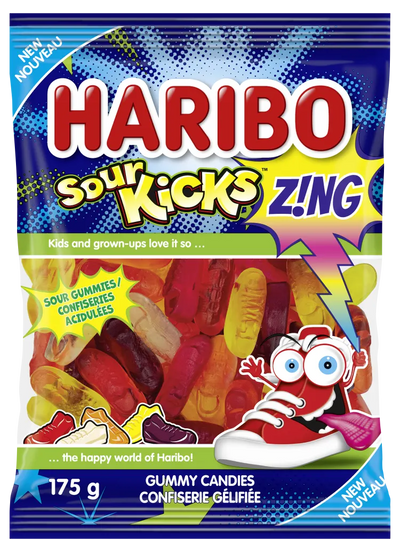 Haribo Sour Kicks (Case of 12) - Canada (Product of Germany)
