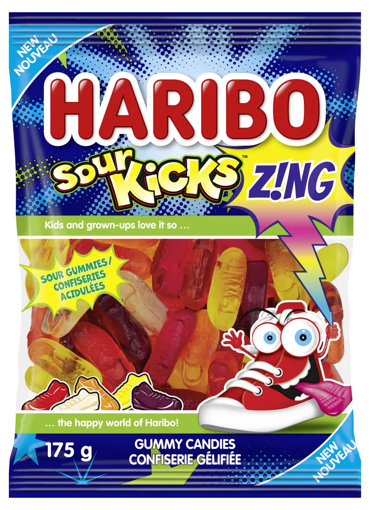 Haribo Sour Kicks 175g (Case of 12) - Canada (Product of Germany)