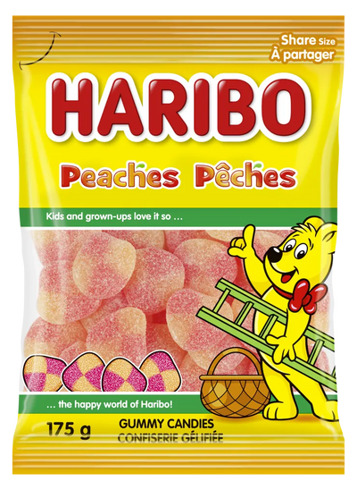 Haribo Peaches (Case of 12) - Canada (Product of Germany)