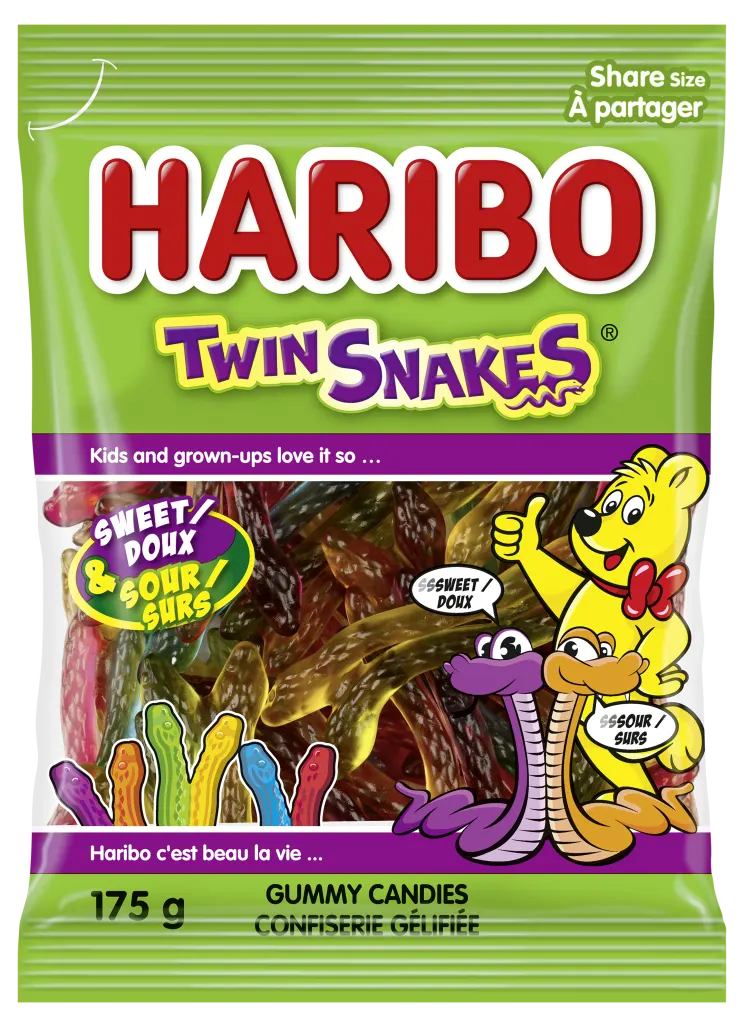 Haribo Twin Snakes 175g (Case of 12) - Canada (Product of Germany)