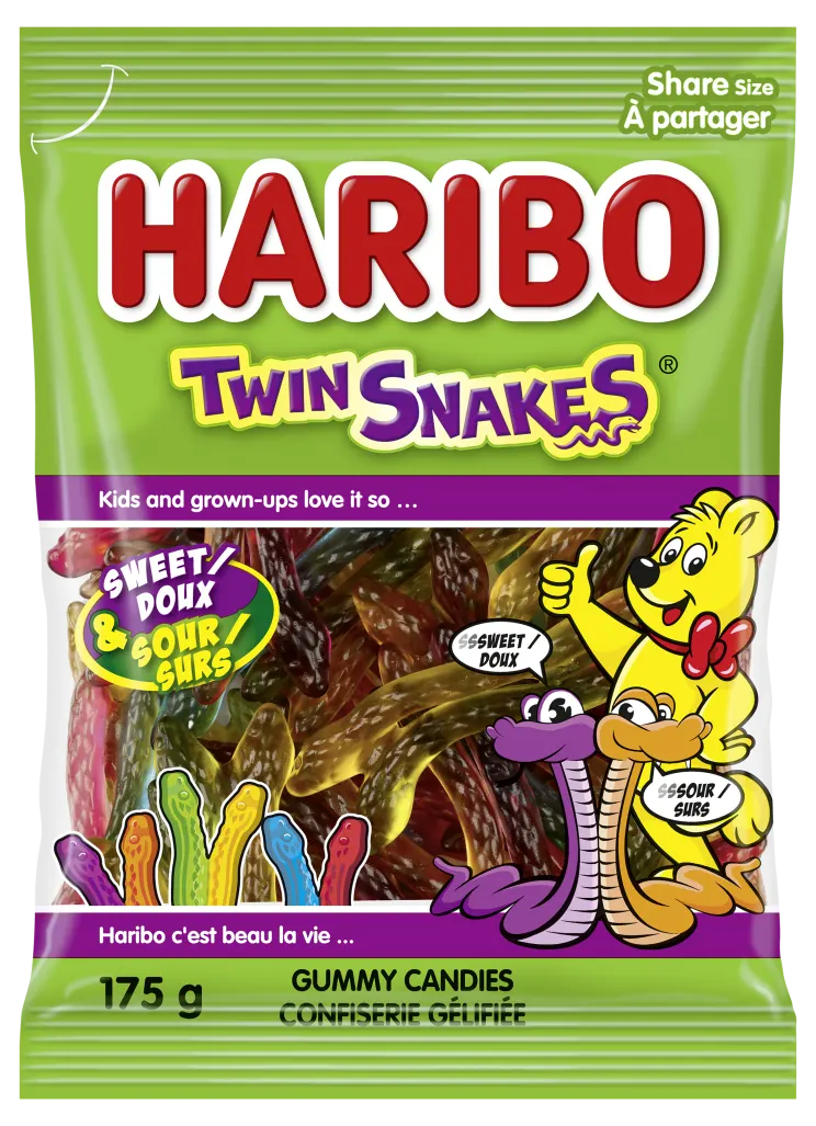 Haribo Twin Snakes (Case of 12) - Canada (Product of Germany)