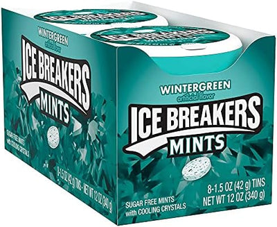 Ice Breakers Mints Wintergreen Tins - Case of 8