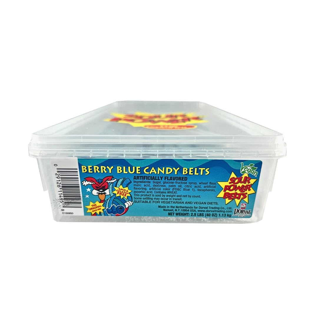 Sour Power Berry Blue Candy Belts 1.13kg