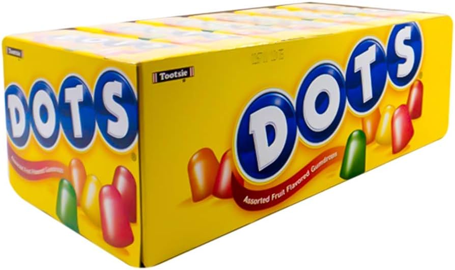 Dots Assorted Fruit Flavored Gumdrops 64g - 24ct