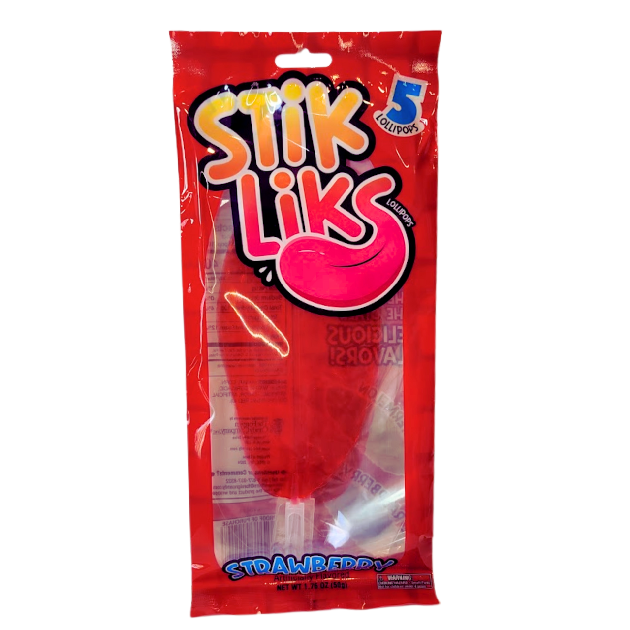 Stik Liks Strawberry Lollipops 1.76oz - 15ct