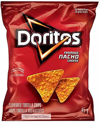 Doritos Nacho Cheese Tortilla Chips 45g - 48 Count