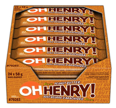 Oh Henry! Reese's Peanut Butter Bar 58g - Case of 24