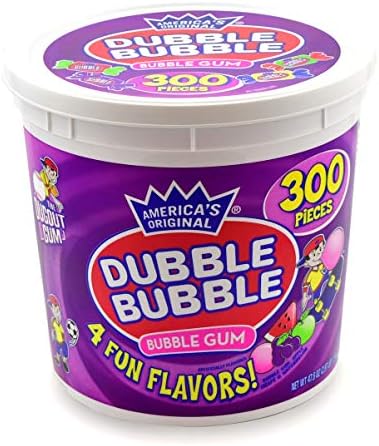 Dubble Bubble 4 Fun Flavors Gum Tub 300ct