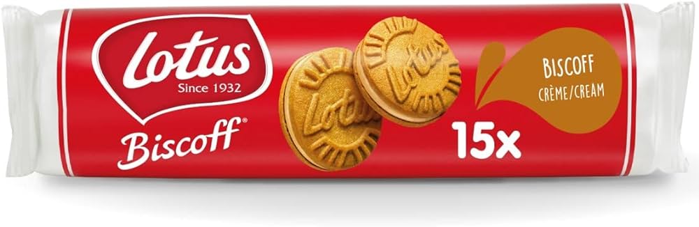 Lotus Biscoff Cream Sandwich Cookies 15x - Case of 9