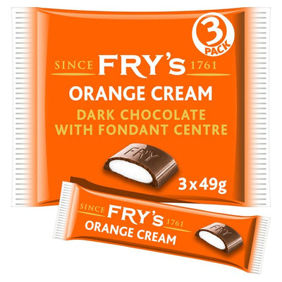 Fry's Orange Cream 3pack 49G - Case of 16 - UK