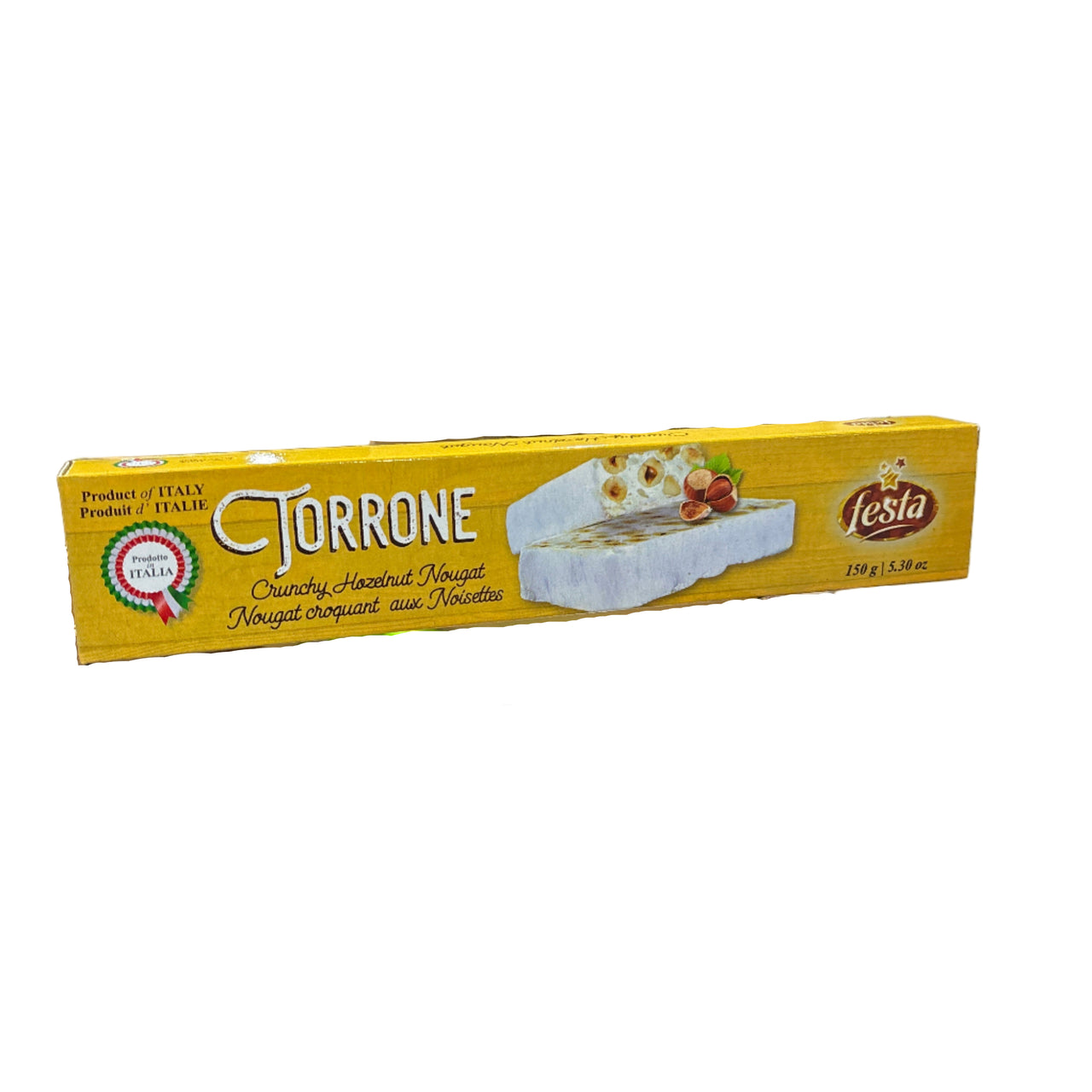 Torrone Crunchy Hazelnut Nougat 150g - Case of 12