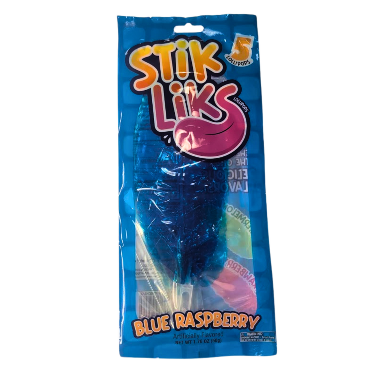 Stik Liks Blue Raspberry Lollipops 1.76oz - 15ct