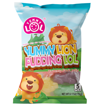 Yummy LOL Lion Pudding Jelly 175g (Case of 24)