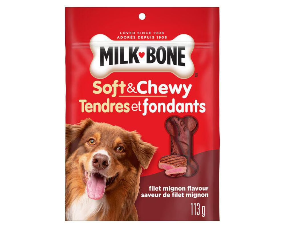 Milk-Bone Soft & Chewy Filet Mignon Dog Food 113g - Case of 12