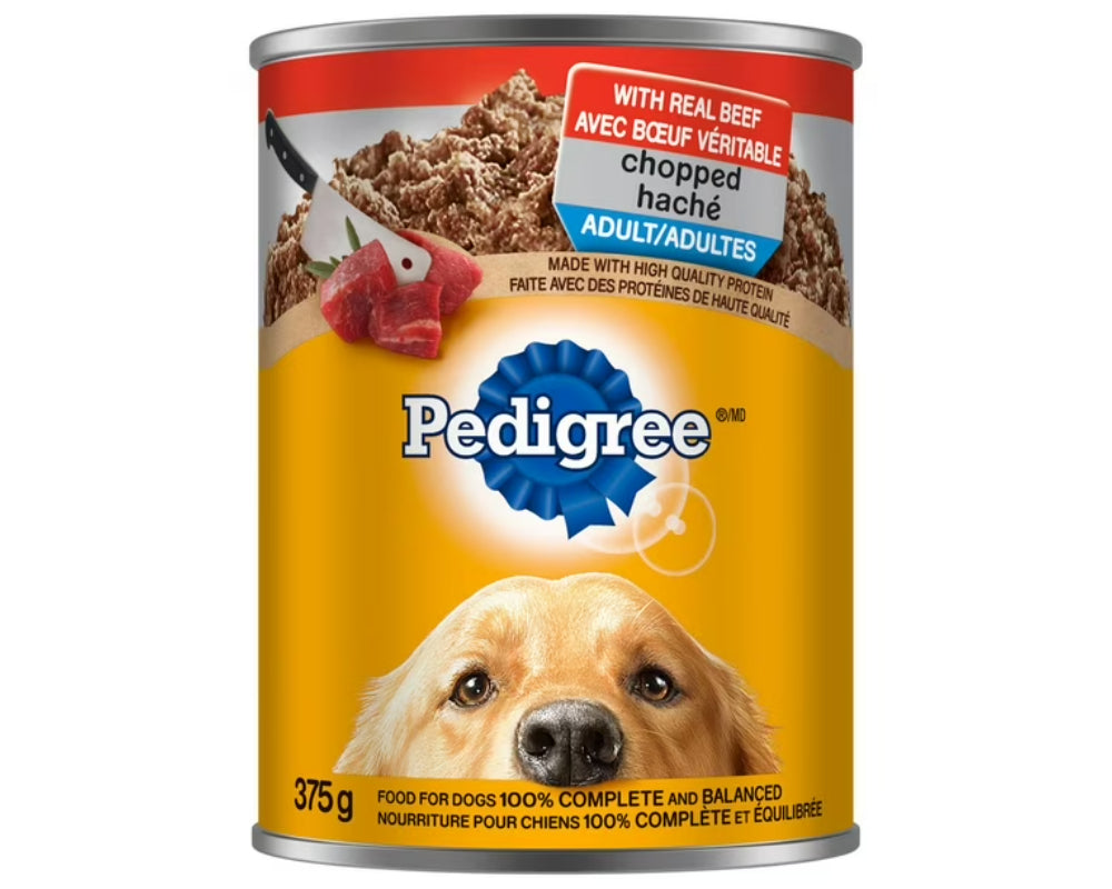 Pedigree Chopped with Real Beef Dog Food 375g - Case of 12