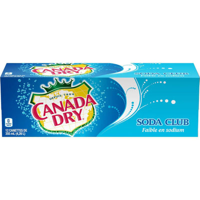 Canada Dry Club Soda 355ml (Case of 12)