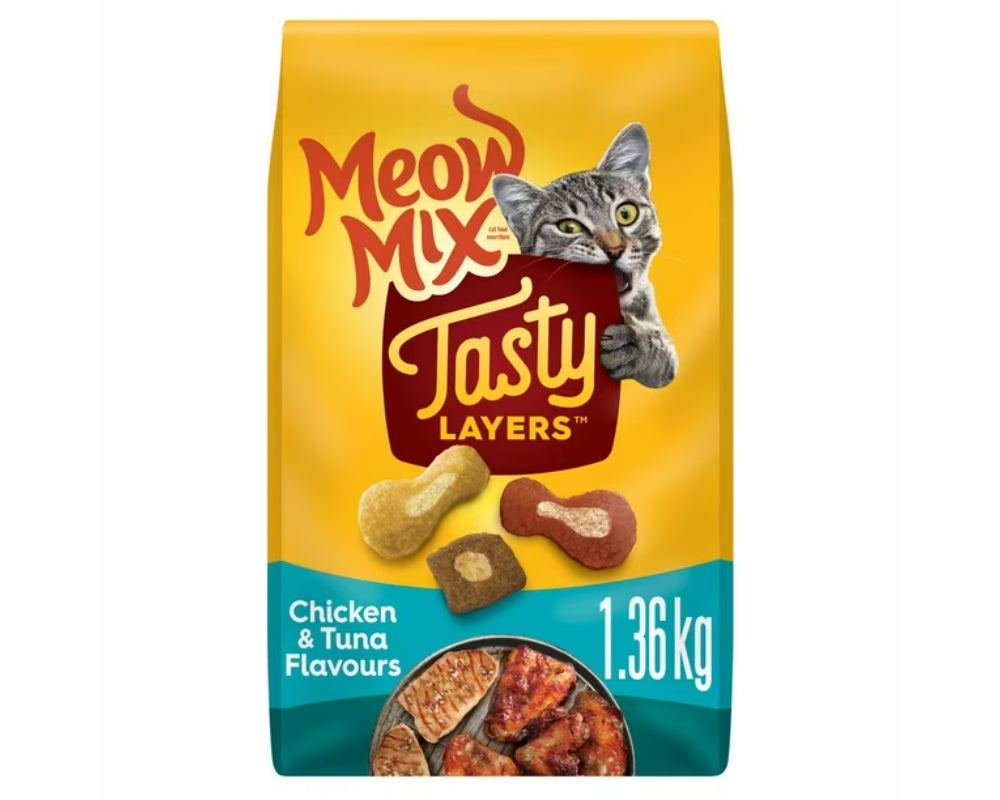 Meow Mix Tasty Chicken & Tuna Cat Food 1.36kg