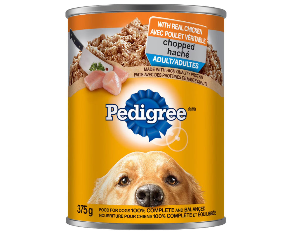Pedigree Chopped with Real Chicken Dog Food 375g - Case of 12