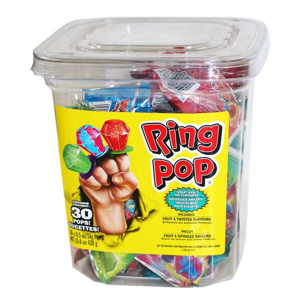 Ring Pop Fruit Twisted Candy - 30ct