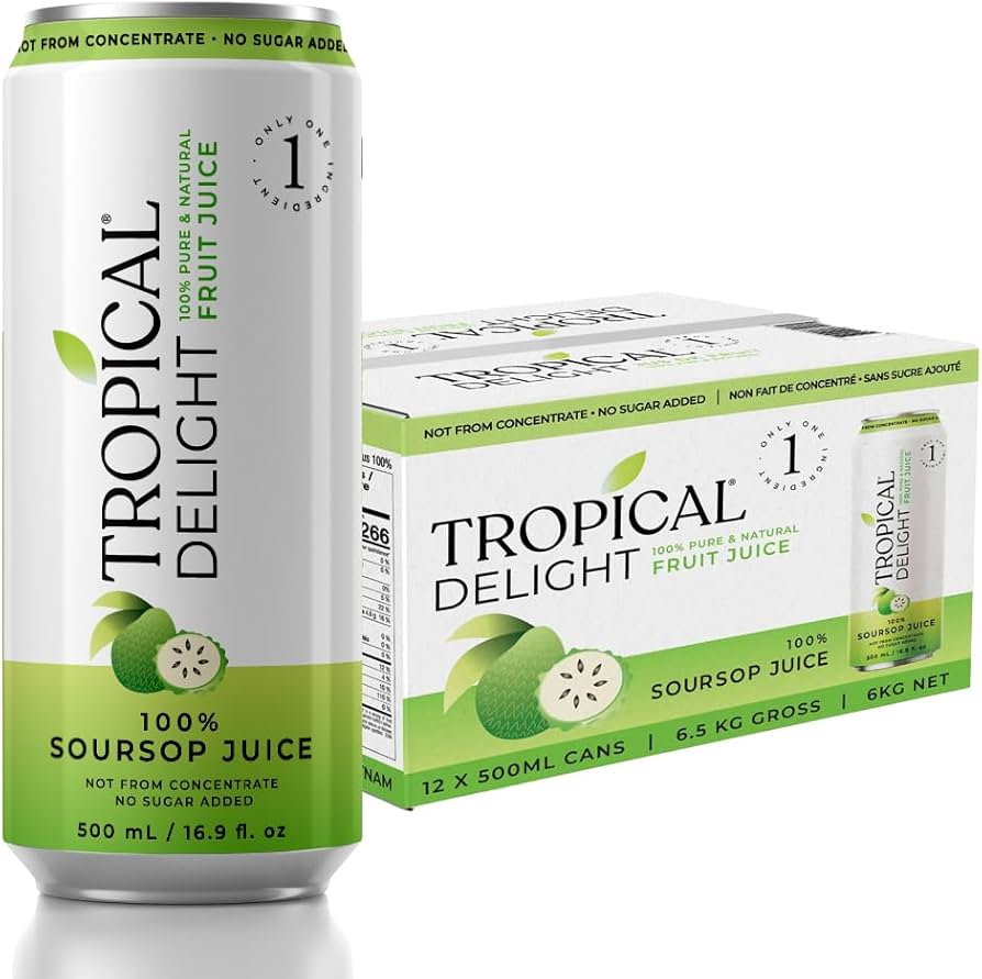 Tropical Delight 100% Soursop Juice 500ml - 12 Pack