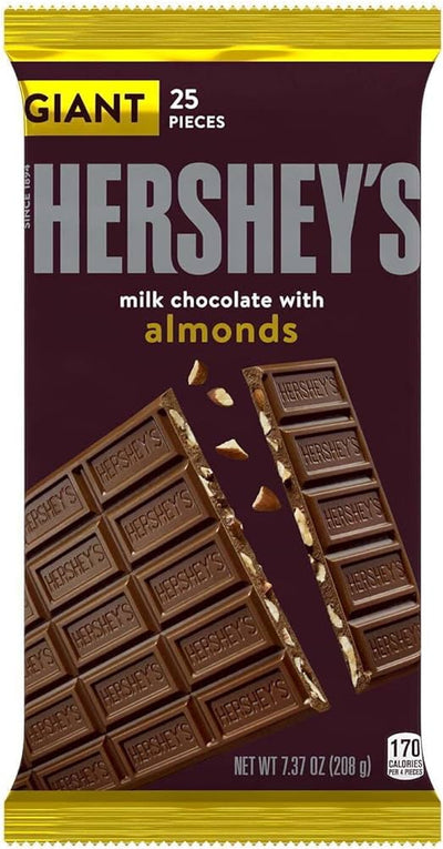 Hershey's Giant Chocolate Almond Bar - 12ct