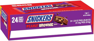Snickers Peanut Brownie Bars 34G - 24Ct