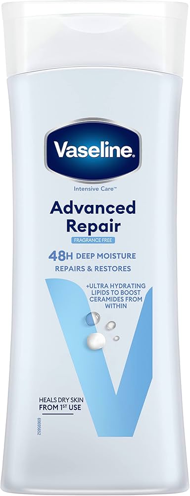 Vaseline Advanced Repair Unscented Body Lotion 400ml - Case of 6