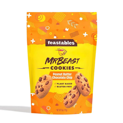 Mr. Beast Feastables Peanut Butter Chocolate Chip Cookies 170g - Case of 5