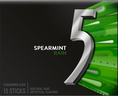 Wrigley's 5 Spearmint Rain 15 Sticks - 10ct