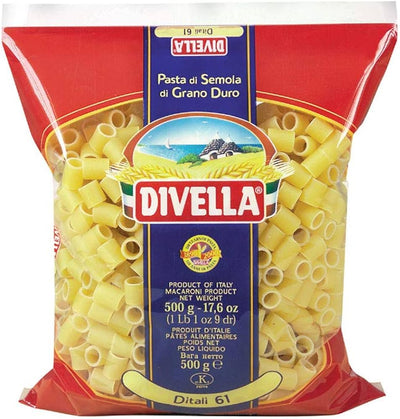 Divella Pasta Ditali 500g - Case of 24 (Italy)
