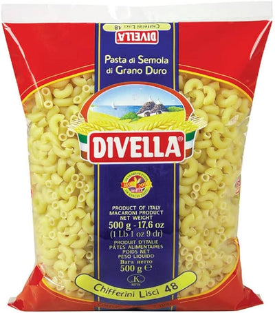 Divella Pasta Chifferini Lisci 500g - Case of 24 (Italy)