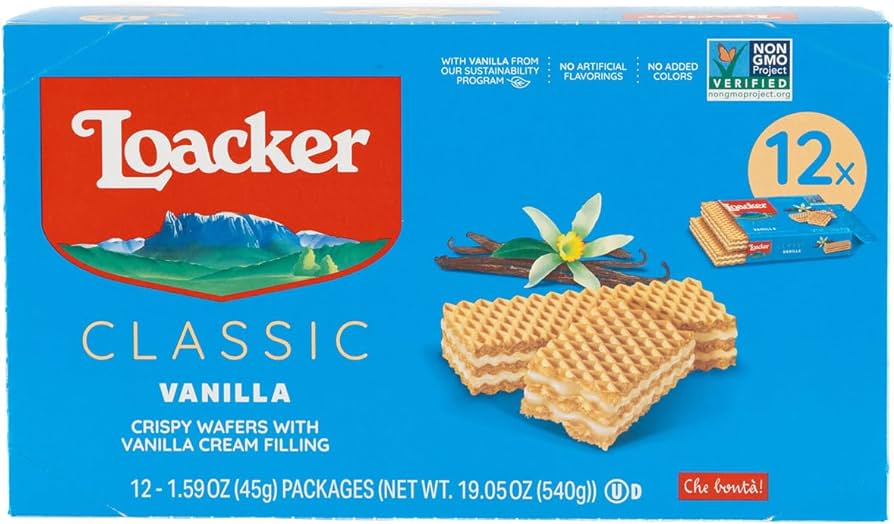 Loacker Crispy Wafer Vanilla 45g - 12ct