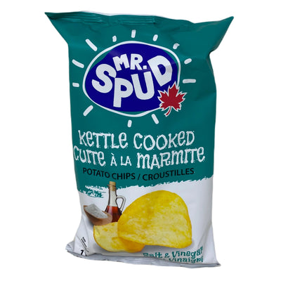 Mr. Spud Kettle Cooked Salt & Vinegar Chips 130g - Case of 16