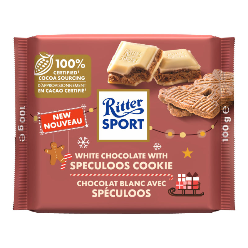Ritter Sport White Chocolate with Speculoos Cookie 100g - 12ct