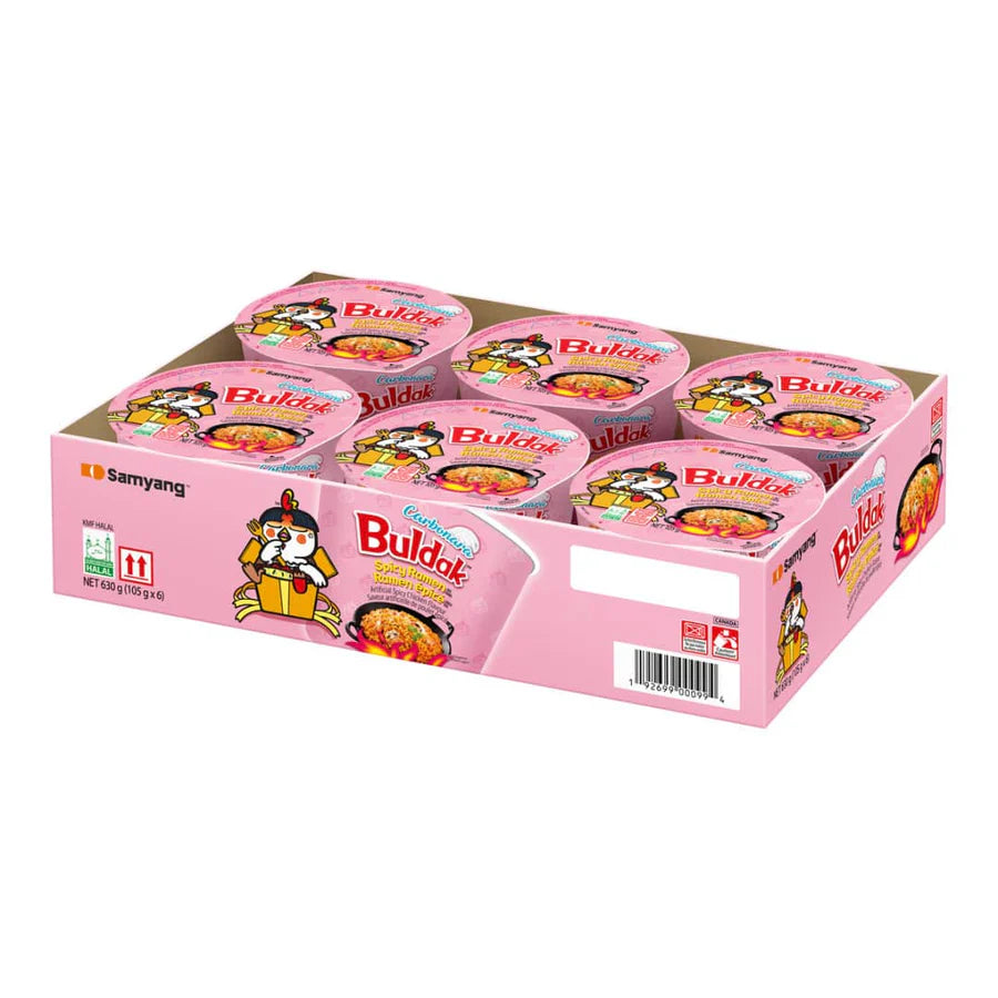 Samyang Buldak Carbonara Spicy Chicken Ramen 105g - Case of 6 (Korea)