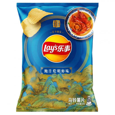 Lay's Braised Prawns in Abalone sauce 60g (Case of 22) - China