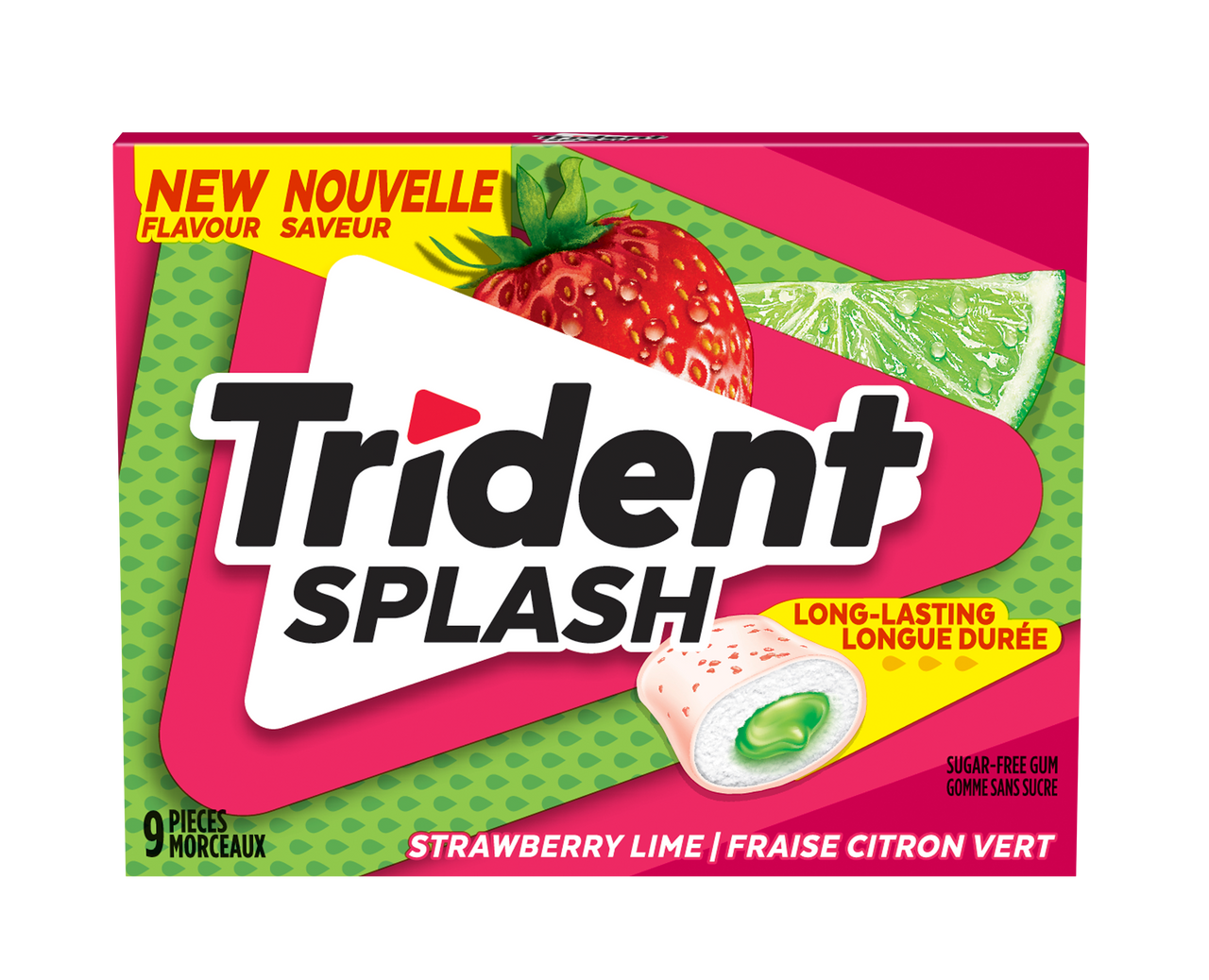 Trident Splash Strawberry Lime 9pcs - 12ct (Canada)