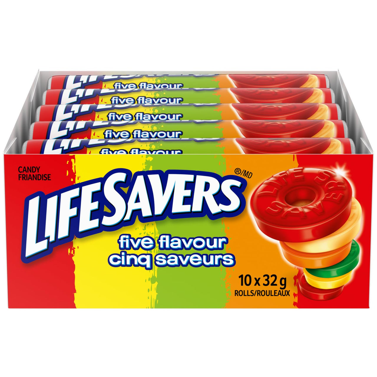 Lifesavers Rolls 5 Flavor Hard Candy 32g - 20ct (Canada)