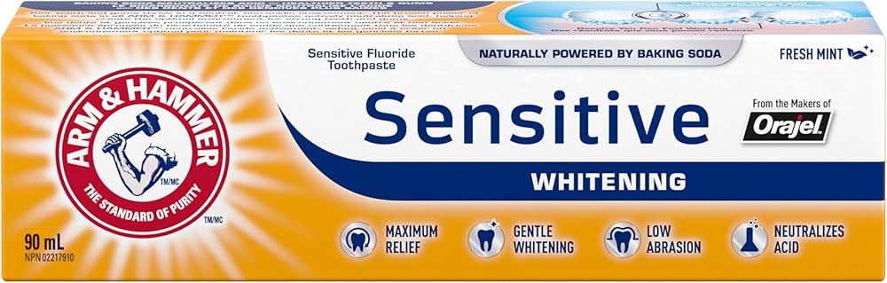 Arm & Hammer Sensitive Whitening Toothpaste 90ml - Case of 12