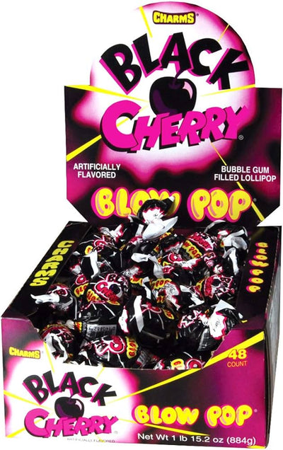 Charms Blow Pop Black Cherry 48Pkg