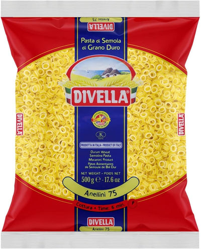 Divella Pasta Anellini 500g - Case of 24 (Italy)